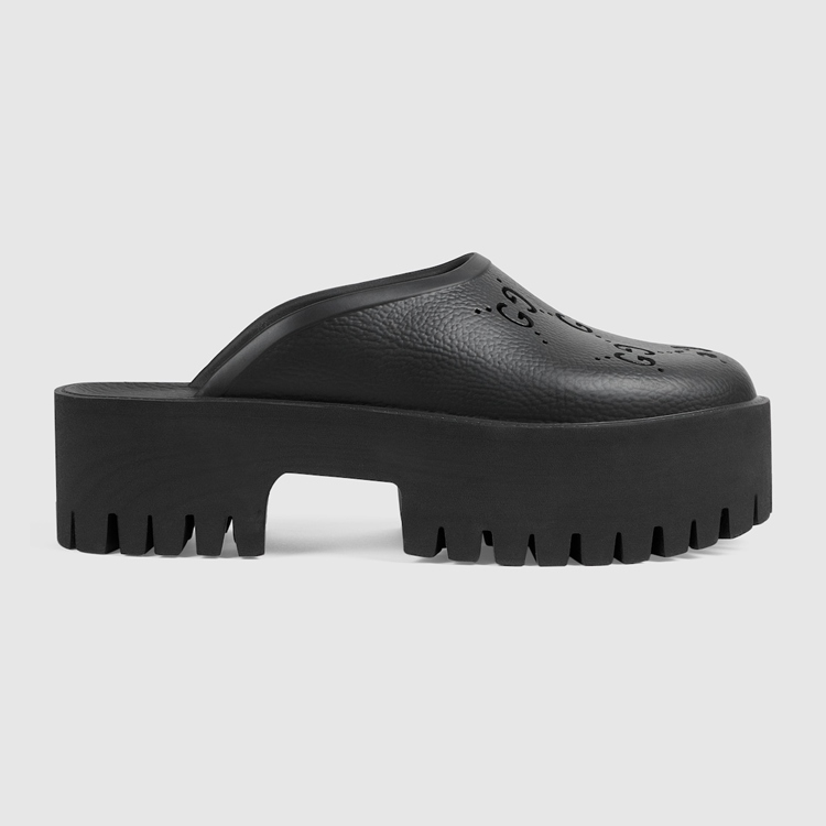 663577.JFB00.1000.001.100.0000.Light Womens platform perforated G sandal